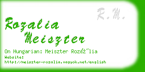 rozalia meiszter business card